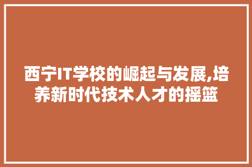 西宁IT学校的崛起与发展,培养新时代技术人才的摇篮
