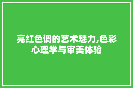 亮红色调的艺术魅力,色彩心理学与审美体验