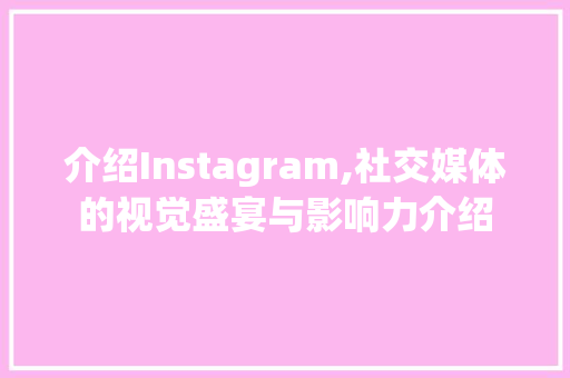介绍Instagram,社交媒体的视觉盛宴与影响力介绍
