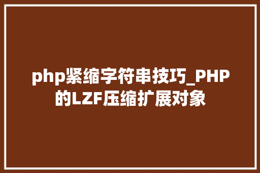 php紧缩字符串技巧_PHP的LZF压缩扩展对象