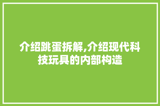 介绍跳蛋拆解,介绍现代科技玩具的内部构造