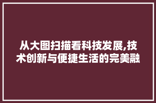 从大图扫描看科技发展,技术创新与便捷生活的完美融合