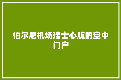 伯尔尼机场瑞士心脏的空中门户