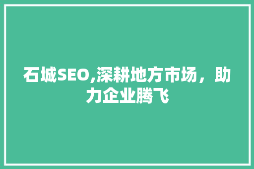 石城SEO,深耕地方市场，助力企业腾飞