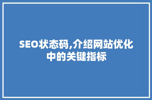 SEO状态码,介绍网站优化中的关键指标
