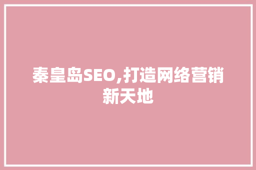 秦皇岛SEO,打造网络营销新天地