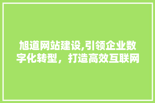 旭道网站建设,引领企业数字化转型，打造高效互联网平台