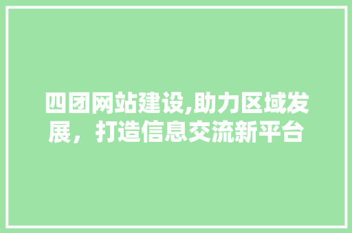 四团网站建设,助力区域发展，打造信息交流新平台