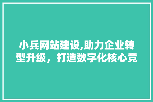 小兵网站建设,助力企业转型升级，打造数字化核心竞争力