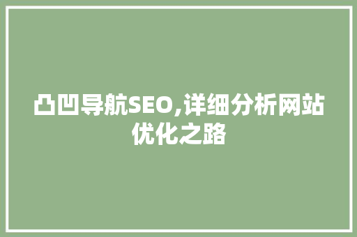 凸凹导航SEO,详细分析网站优化之路