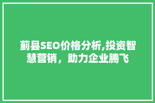 蓟县SEO价格分析,投资智慧营销，助力企业腾飞