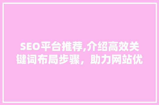 SEO平台推荐,介绍高效关键词布局步骤，助力网站优化