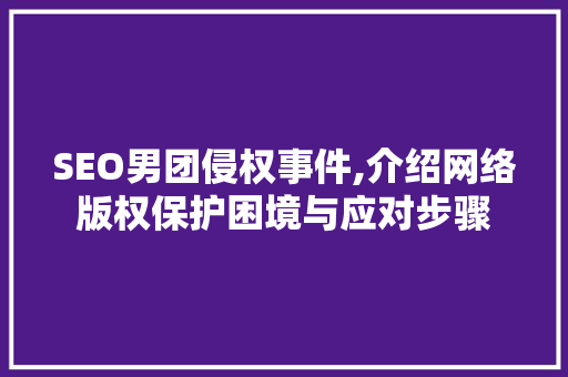 SEO男团侵权事件,介绍网络版权保护困境与应对步骤