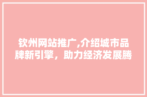 钦州网站推广,介绍城市品牌新引擎，助力经济发展腾飞