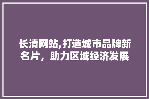 长清网站,打造城市品牌新名片，助力区域经济发展