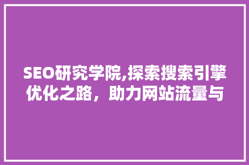 SEO研究学院,探索搜索引擎优化之路，助力网站流量与品牌知名度双提升