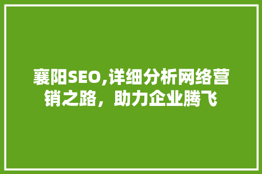 襄阳SEO,详细分析网络营销之路，助力企业腾飞