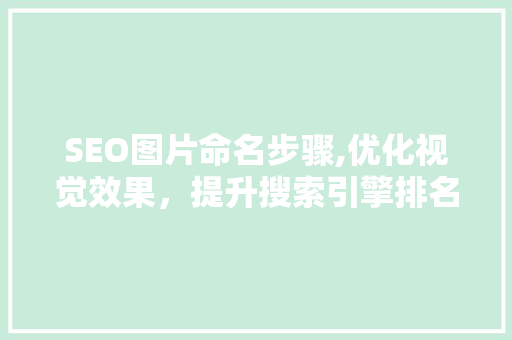 SEO图片命名步骤,优化视觉效果，提升搜索引擎排名