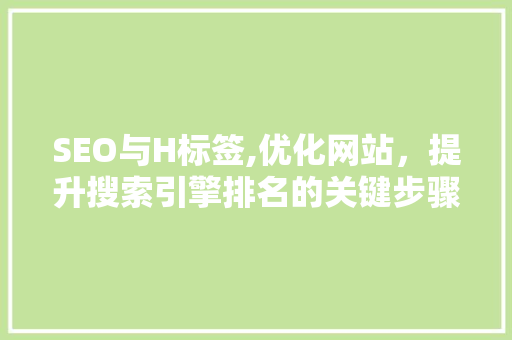 SEO与H标签,优化网站，提升搜索引擎排名的关键步骤