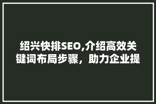 绍兴快排SEO,介绍高效关键词布局步骤，助力企业提升网站排名