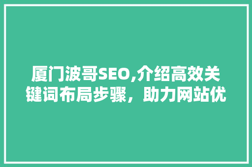 厦门波哥SEO,介绍高效关键词布局步骤，助力网站优化