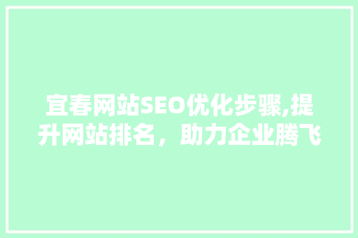 宜春网站SEO优化步骤,提升网站排名，助力企业腾飞