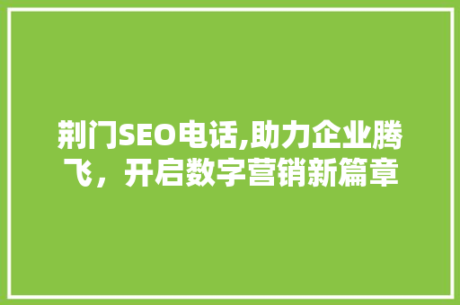 荆门SEO电话,助力企业腾飞，开启数字营销新篇章