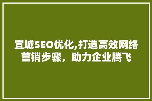 宜城SEO优化,打造高效网络营销步骤，助力企业腾飞