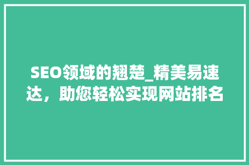 SEO领域的翘楚_精美易速达，助您轻松实现网站排名