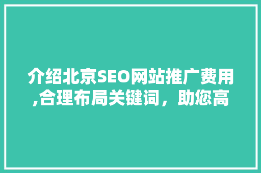 介绍北京SEO网站推广费用,合理布局关键词，助您高效投资