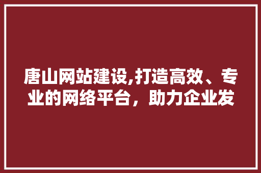 唐山网站建设,打造高效、专业的网络平台，助力企业发展