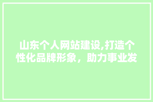 山东个人网站建设,打造个性化品牌形象，助力事业发展