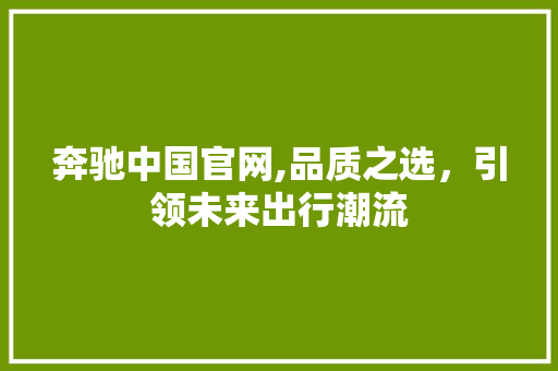 奔驰中国官网,品质之选，引领未来出行潮流
