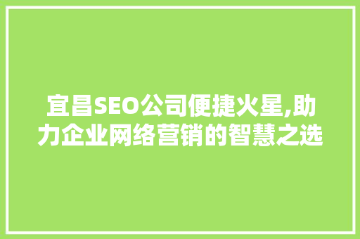 宜昌SEO公司便捷火星,助力企业网络营销的智慧之选