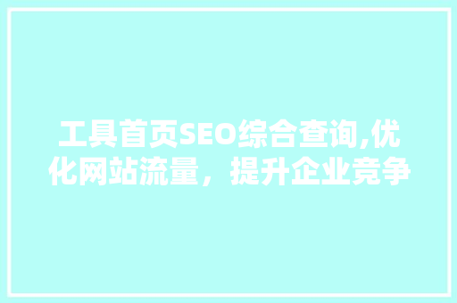 工具首页SEO综合查询,优化网站流量，提升企业竞争力