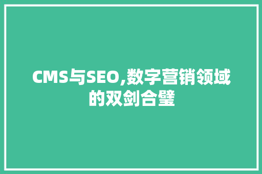 CMS与SEO,数字营销领域的双剑合璧