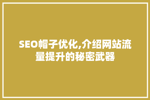 SEO帽子优化,介绍网站流量提升的秘密武器