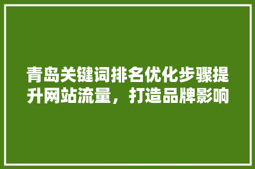青岛关键词排名优化步骤提升网站流量，打造品牌影响力
