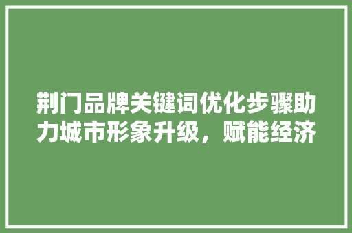 荆门品牌关键词优化步骤助力城市形象升级，赋能经济发展