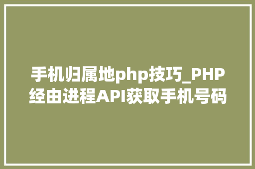 手机归属地php技巧_PHP经由进程API获取手机号码归属地手机号码