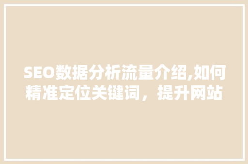 SEO数据分析流量介绍,如何精准定位关键词，提升网站流量