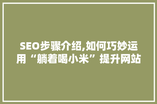 SEO步骤介绍,如何巧妙运用“躺着喝小米”提升网站流量