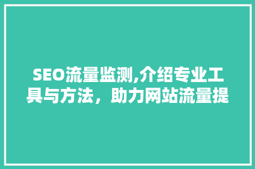 SEO流量监测,介绍专业工具与方法，助力网站流量提升
