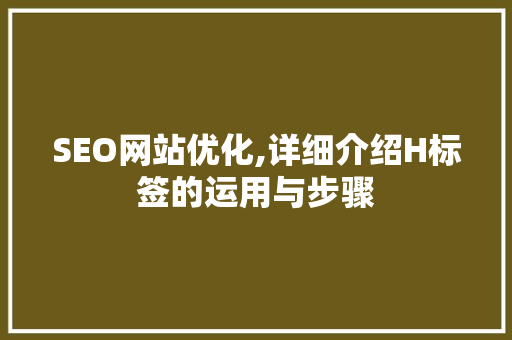 SEO网站优化,详细介绍H标签的运用与步骤