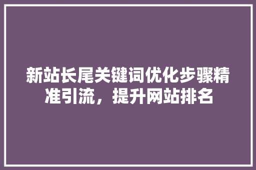新站长尾关键词优化步骤精准引流，提升网站排名