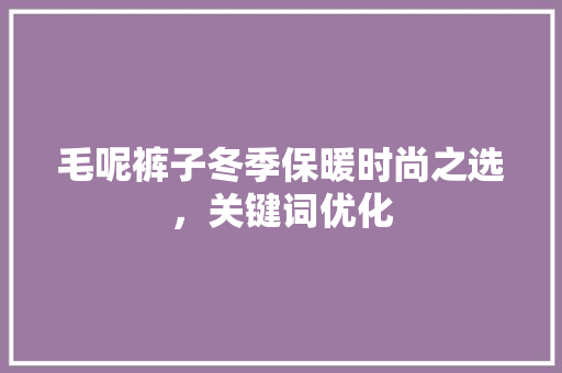 毛呢裤子冬季保暖时尚之选，关键词优化