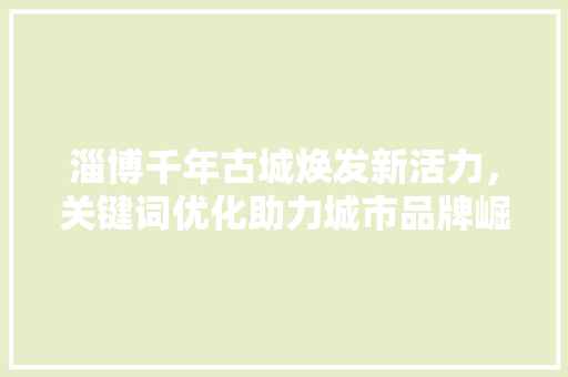 淄博千年古城焕发新活力，关键词优化助力城市品牌崛起