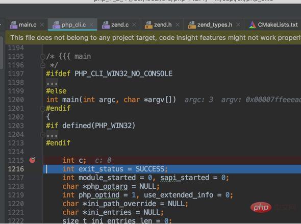 获取macphp技巧_Mac 下运用 clion 调试 PHP 内核源码