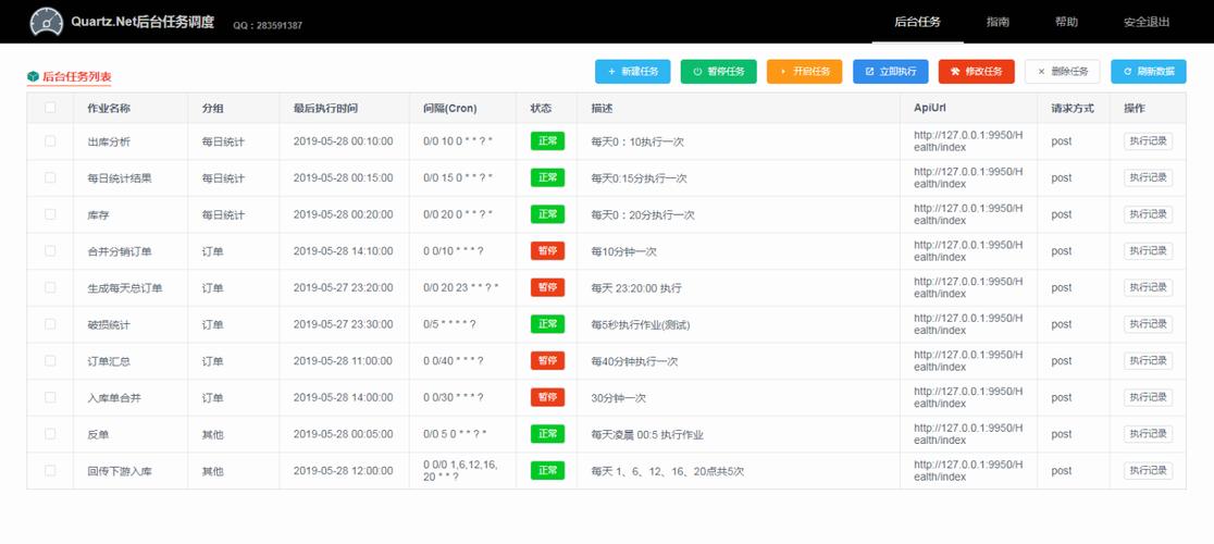phpcoreui技巧_NET Core 基于Quartz的UI可视化操作组件 GZYQuartzMUI 简介
