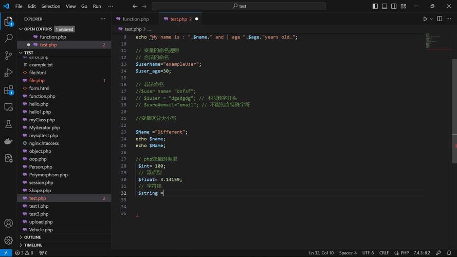phpmytest技巧_PHP 变量